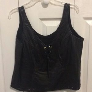 Ladies leather H.D. Top